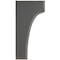 Ekena Millwork 5 1/4"W x 4"D x 8"H Clarksville Wood Vintage Decor Bracket, Black BKTWD05X04X08CVBL - alternate 3